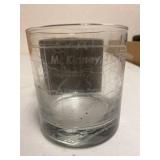 Glass Alcohol Cup with a map on it by Rocks Glass