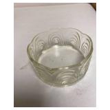 Scalloped ArtDeco Candy Glass Dish