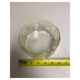 Scalloped ArtDeco Candy Glass Dish