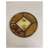 RESIN TRIVET WITH PRESERVED BUTTERFLY Home decor piece or collectable BY DESIGN GIFTS INTERNATIONAL