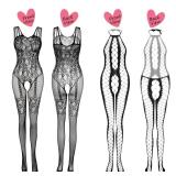 JDiction Womens Lingerie BabyDoll Fishnet Bodysuit Sexy Nightwear(12 Pack)(quantity unverified)