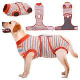 Kuoser Recovery Suit for Dogs Cats After Surgery, Professional Pet Recovery Shirt Dog Abdominal Wounds Bandages, Substitute E Collar & Cone,Prevent Licking Dog Onesies Pet Surgery Recovery Suit