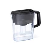 AQUAPHOR Compact 5 Cup Water Filter Pitcher   Black with 1 x B15 Filter   Fits in The Fridge Door   Reduces Limescale and Chlorine   Ideal for Five Cups