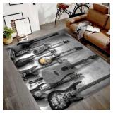 Guitar Rug, Guitar Design Rugs, Music Rug,Fan Rug, Area Rug, Popular Rug, Modern Rugs, for Living Room,Salon Decor,Personalized Gift,3D Rug,Home Decor,rughouse34_606.1