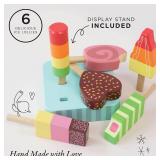 Le Toy Van Honeybake Collection Ice Lollies Set Premium Wooden Toys for Kids Ages 3 Years & Up (TV284)