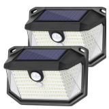 Solar Outdoor Lights, 2 Pack Super Bright 178 LEDs Motion Sensor Wall Light with 270° Wide Angle & 3 Modes, Waterproof Solar Powered Security Light for Patio Garden Garage Front Door