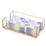 Sumnacon Napkin Holder,Glass Napkin Holder Table,Stylish Guest Towel Holder for Hand Towel Napkin,Rectangle Napkin Basket for Bathroom Toilet Kitchen Dining Table Counter,Gold