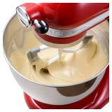 Flex Edge Beater for KitchenAid 4.5/5 QT Tilt Head Stand Mixer, Beater with Double Silicone Edge, Mixer Paddle, Perfect 4.5/5 Quart Tilt Head Stand Mixer Attachment, White