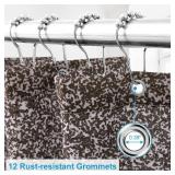 OLANLY Waffle Shower Curtain 72x72 Inches, Heavyweight Fabric, Machine Washable, Waterproof, Hotel Luxury Spa, Simple Modern Brown Shower Curtains for Bathroom, Guest Bath, Stalls and Tubs