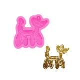 Shiny Glossy Lovely Dog Shape Resin Molds Balloon Style Dog Silicone Keychain Mold DIY Crafting Decoration Pendant Keychain Mould for Epoxy Resin DIY Art Crafts Handmade Charms Mold