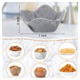 Microwave Safe Bowl Holders 12pk Polyester Hot Bowl Holder Protect Your Hands from Hot Dishes for Heating Soup, Leftover Food, Meals (Grey)