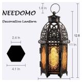 NEEDOMO Moroccan Lanterns Decorative Indoor & Outdoor, 12.8