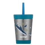 Contigo Kids Spill-Proof Stainless Steel Tumbler with Straw and THERMALOCK, 12oz., Gummy with Shark