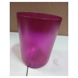 iDesign Round Plastic Trash Can for Bath, Bedroom, Office The Finn Collection, 7.64" x 10", Magenta