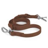 Waterproof Dog Leash: Standard Dog Leashes with 2 Hooks for Walking, Adjustable Lengths for Traffic Control Safety, Durable and Odor Proof, for Medium Large Dogs (Coca Mocha,M)