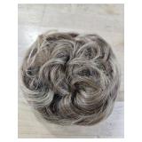 Messy Scrunchie Bun Voluminous Wavy Brown & Blonde