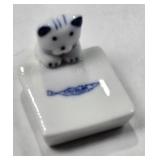 Cat Ceramic Chopstick Rest Solid Chopstick Holder Ornament Pen