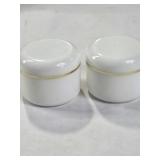 2 Count White Plastic Creams Jar with Inner Liners and Lid Empty Refillable Cosmetic Face Lotions Ointments Bottles Containers Lip Balm Storage Scrub Lotions Dispenser Jars