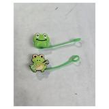 Green Frog Straw Cap, 10mm, Cute Silicone Straw Covers Cap for Stanley Cup, Dust-Proof Drinking Straw Reusable Straw Tips Lids Drinking Straw Dispensers 2 Count