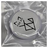 Set of 2 Opposite Black and White Pattern Glossy Adhesive Pop Sockets - Fox Fit