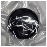 Set of 2 Opposite Black and White Pattern Glossy Adhesive Pop Sockets - Fox Fit