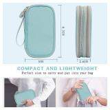 FYY Electronic Organizer, Travel Cable Organizer Bag Pouch Electronic Accessories Carry Case Portable Waterproof Double Layers Storage Bag for Cable, Charger, Phone, Earphone, Medium Size- Mint Green