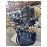 Oversized Camping Chairs for Adults with Lumbar Support, Padded Camping Chair with Storage Pocket, Folding Chairs for Outside with Cup Holder Support to 400LBS