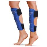 Shin Splint Ice Packs, HSA and FSA Eligible Reusable Hot and Cold Therapy Wrap | Leg or Calf Pain Relief | Advanced Soft Gel Technology | Freezable and Microwavable | Running Injuries & Recovery