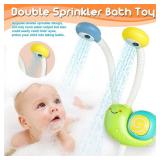 Dwi Dowellin Bath Toys for Kids, Upgrade Automatic Snail Water Pump with 2 Bath Shower Head Toys, Kids Baby Water Toys Bathtub Toys for Toddler Child Gift for Boys & Girls