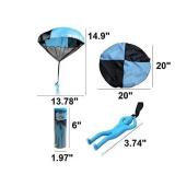 Toys+ Skydiver Parachute Men 3 Piece Set- Tangle Free with Launcher containers (Colors and Styles May Vary)