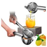 Lemon Squeezer Stainless Steel Heavy Duty Manual Juicers, Lemon,Lime, Orange, Grapefruit and Citrus Fruit Handheld Lemon Juicer Extra Large Size