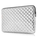 Puffy Laptop Sleeve 11 12 13 13.3 14 15 15.6 inch Puffy Laptop Case Protective Laptop Bag Quilted PU Leather Lined Padded