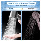 PWERAN Filtered Shower Head with Handheld, High Pressure Water Flow and Multiple Spray Modes Shower Head with Filter, Power Wash for Hard Water, Showerhead with ON/OFF Switch for Pets Bath