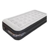 DIMAR GARDEN Twin Size Air Mattress with Built-in Pump, 18.5in Inflatable Flocked AirBed for Home, Blow Up Mattress