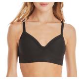 Hanes Womens Wireless Seamless Full-coverage Convertible T-shirt With Moisture-wicking Bra, Black, X-Large US