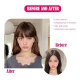 Clip in Bangs Fringe Real Human Hair Bang Clip in Hair Extensions Clip on Bangs with Temples