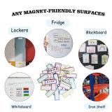 60 Dry Erase Magnetic Labels: 3"x1.2" Blank Name Plates, Name Tags, Strips Magnets - Perfect for Home, Office, School Organization