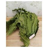 CongfuHepMui Large Artificial Ferns for Outdoor 51" Fake Boston Fern 66 Fronds Faux Ferns Plant Silk Greenery for Indoors Home Garden Porch Windowsill Decor (1 Stem)