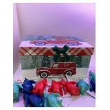 Gorgeous Truck Gift Box 11x8x5.5 in with 14 Ornaments