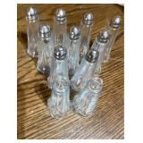 Salt and/or Pepper Shakers Glass (Set of 11) 2 without Lids