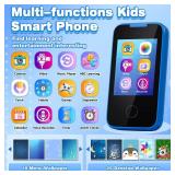 Kids Phone Gifts and Toys for 3-8 Year Olds Boys, Toy Phone with Dual Camera, MP3 Music Player, Games, Habit Tracker Touchscreen Toddler Phone Learning Toy Birthday Gifts for Girls Age 3 4 5 6 7 8