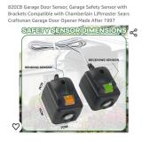 820CB Garage Door Sensor, Garage Safety Sensor with Brackets Compatible with Chamberlain Liftmaster Sears Craftsman Garage Door Opener Made After 1997