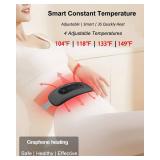 Electric Heating Pad,Portable Cordless Menstrual Heating Pad with 4 Heat Levels and 4 Massage Modes, Fast Large Heating Belly Wrap Belt, Heating Pad for Cramps,Back Pain Relief (Black)