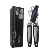 Safring Can Opener Manual, Handheld Strong Heavy Duty Stainless Steel Can Opener, Comfortable Handle, Sharp Blade Smooth Edge, Can Openers with Multifunctional Bottle Opener