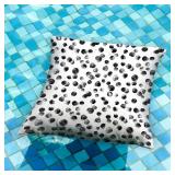 DFXSZ Outdoor Pillow Covers 20x20 Inch Set of 2 Black Polka Dot Decor Waterproof Throw Pillow Covers Farmhouse Outdoor Waterproof Pillow Covers Decor for Patio Funiture Garden Sofa Couch