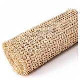 24" Width Rattan Cane Webbing Rattan Cane Webbing Roll 15 Feet Hexagon Weave Mesh 1/2 Inch Pre-Woven Cane Net Open Weave Wicker Cane Webbing Rattan Sheets Natural Material for Cabinet Chair (15 Feet) 