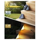 AUDLES LED Solar Step Lights Waterproof Outdoor Stair Lights, Warm White Solar Deck Lights IP67 Solar Decoration Lights for Yard, Patio, Garden, Walkways, Front Door, Pathway, Driveway, Porch 12 Pack