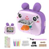 CAMCLID Instant Camera for Kids, 2.5K Kids Camera Instant Print with No Ink Print Paper & 32G Card,Selfie Digital Camera & 1080P Video Camera, Toy Gift for Girls Boys 3-12 (Purple)