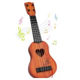 YEZI Kids Toy Classical Ukulele Guitar Musical Instrument, Brown