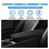 Autorder Center Console Cover for 2025 Toyota Camry Accessories Armrest Cover Anti-Scratch Middle Console Pad Leather Armrest Protector